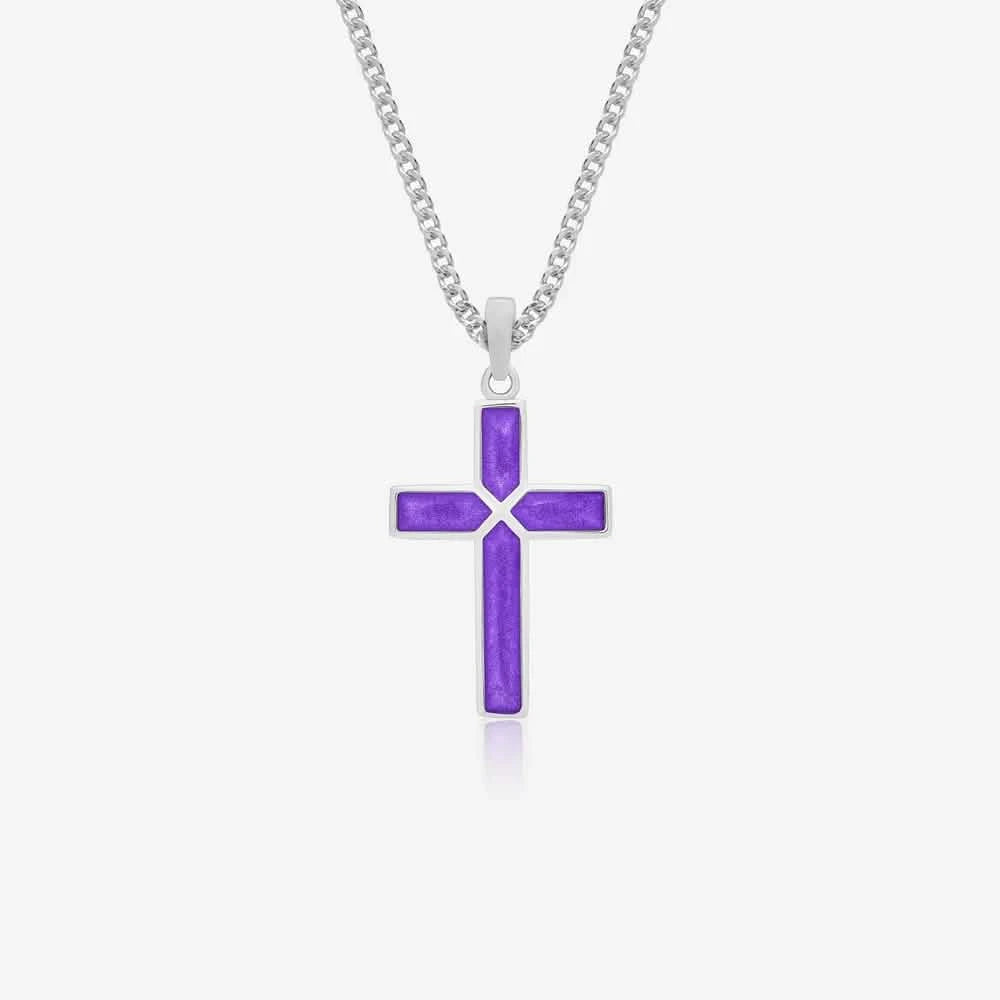 Large Cross Ashes Necklace | Ashes Pendant | Featherlings UK
