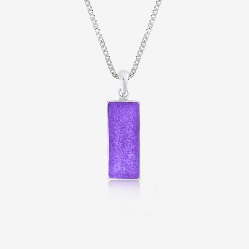 Rectangle Ashes Necklace | Ashes Pendant | Featherlings UK