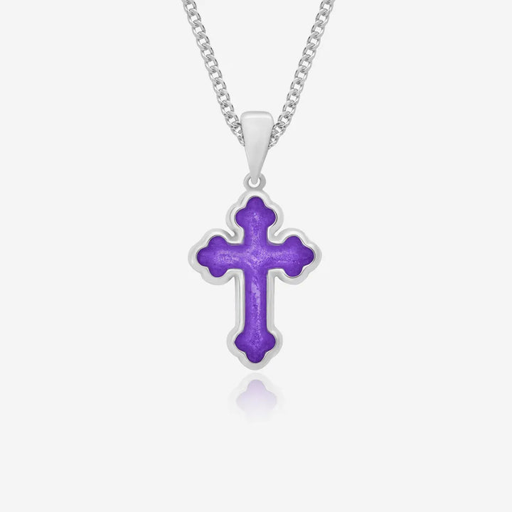 Small Cross Ashes Necklace | Ashes Pendant | Featherlings UK