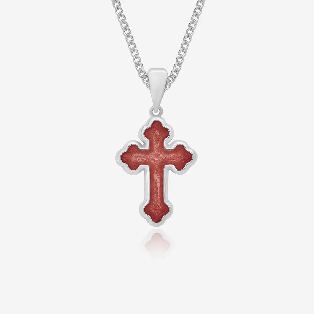 Small Cross Ashes Necklace | Ashes Pendant | Featherlings UK