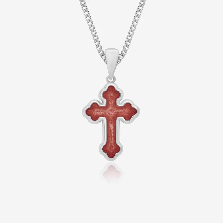 Small Cross Ashes Necklace | Ashes Pendant | Featherlings UK