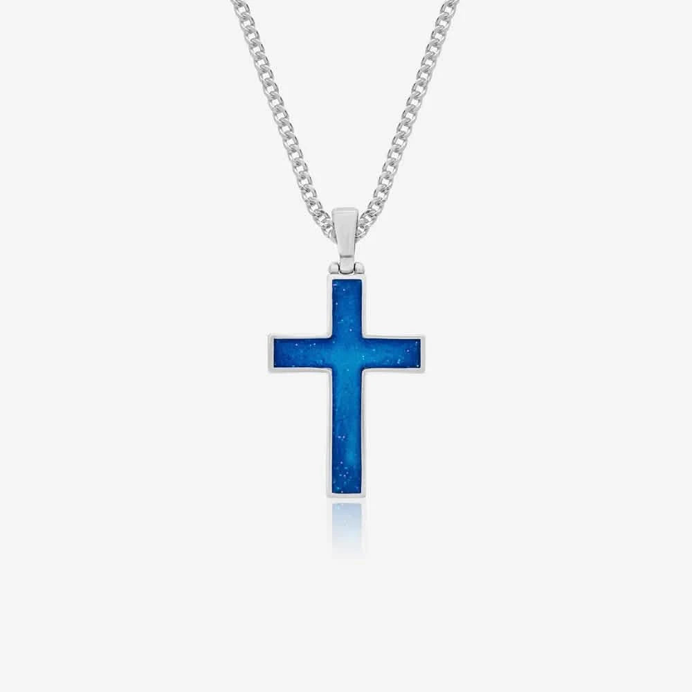 Cross Ashes Necklace | Ashes Pendant | Featherlings UK