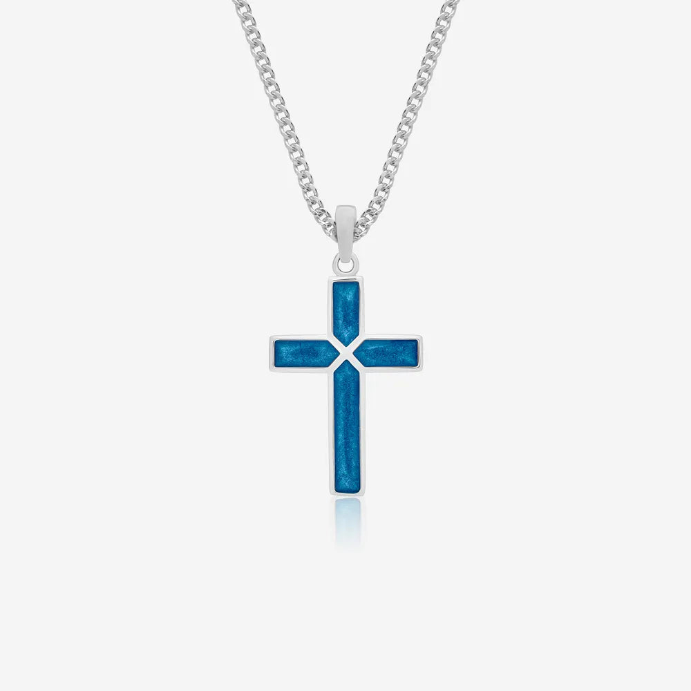 Large Cross Ashes Necklace | Ashes Pendant | Featherlings UK