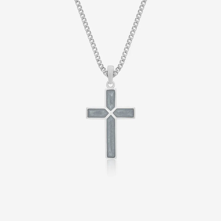 Large Cross Ashes Necklace | Ashes Pendant | Featherlings UK