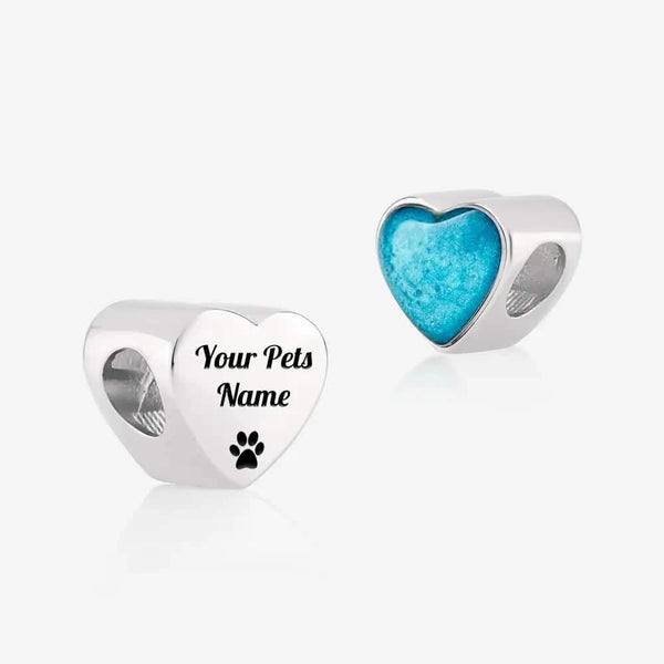 Engraved ashes pet charm