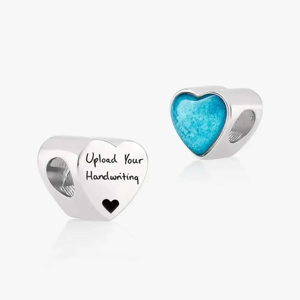 Handwriting Ashes Heart Charm | Ashes Charms | Featherlings UK