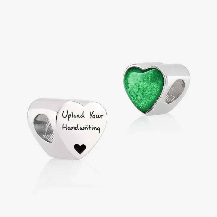 Handwriting Ashes Heart Charm | Ashes Charms | Featherlings UK