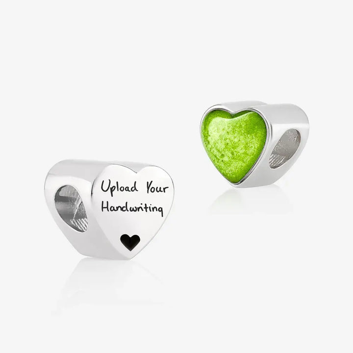 Handwriting Ashes Heart Charm | Ashes Charms | Featherlings UK