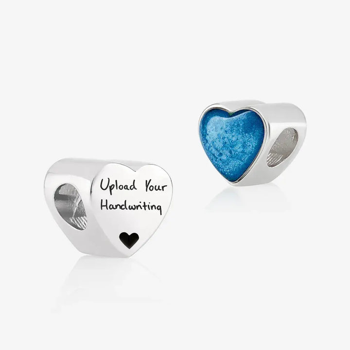 Handwriting Ashes Heart Charm | Ashes Charms | Featherlings UK