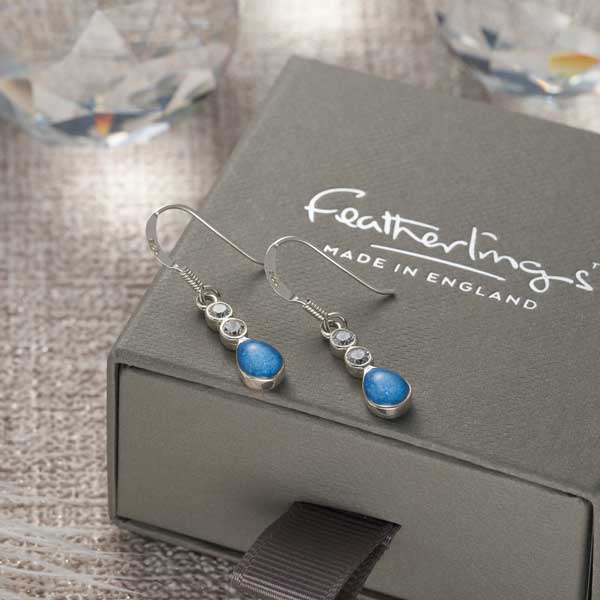 Crystal Ashes Earrings | Ashes Charms | Featherlings UK