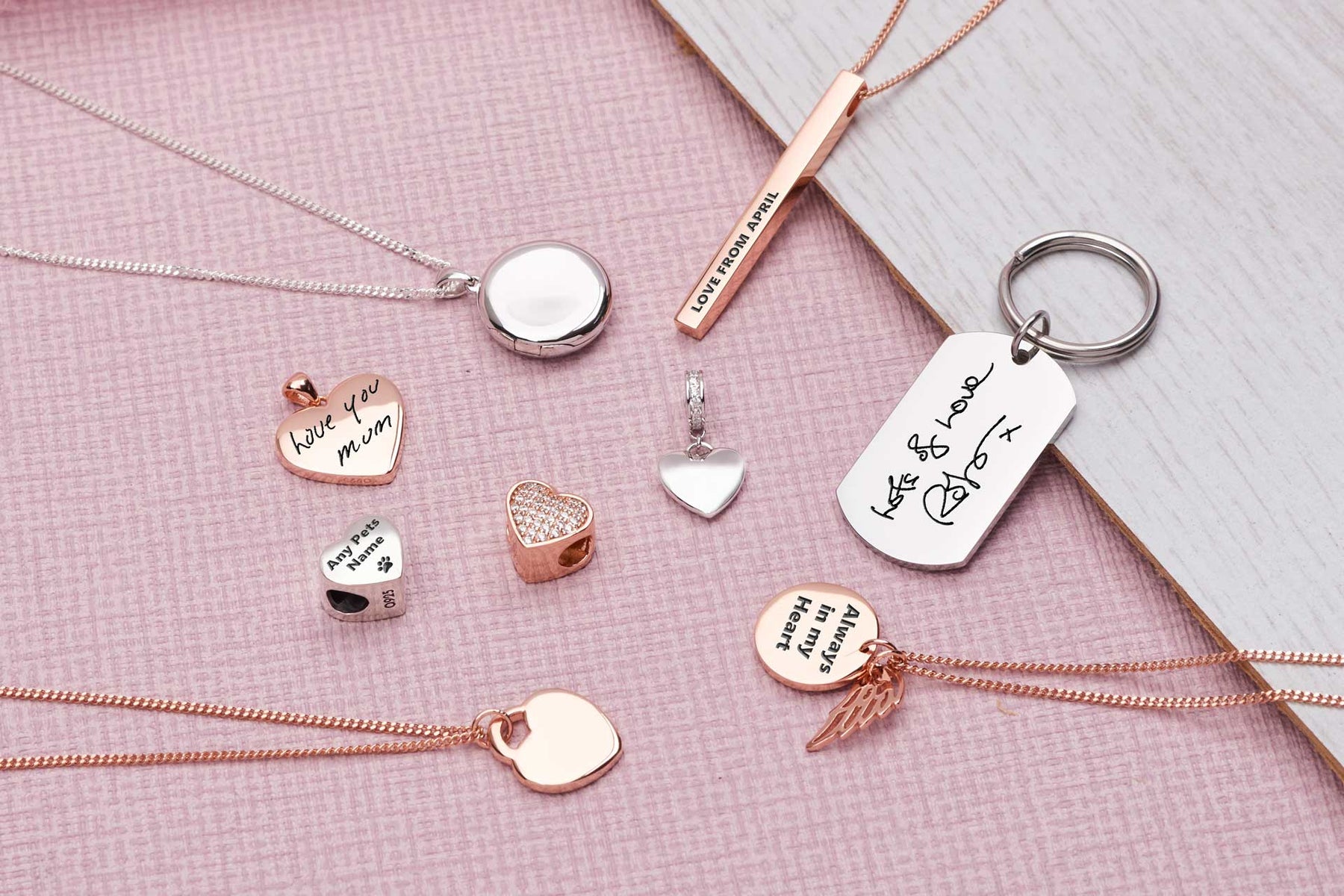 Personalised engraved necklaces and jewellery