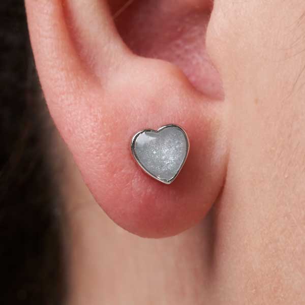 Heart Stud Breast Milk Earrings | Breast Milk Earrings | Featherlings UK