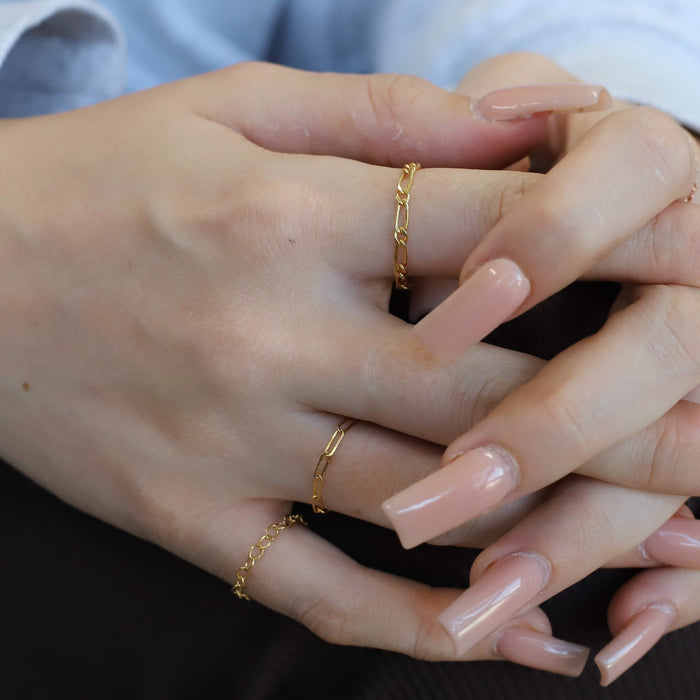 Permanent welded ring fitted to the finger