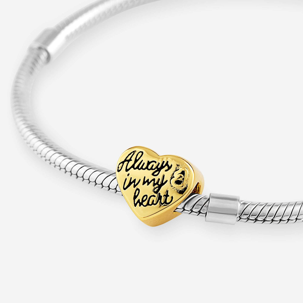 Gold Always In My Heart Photo Charm | Photo Charms | Featherlings UK