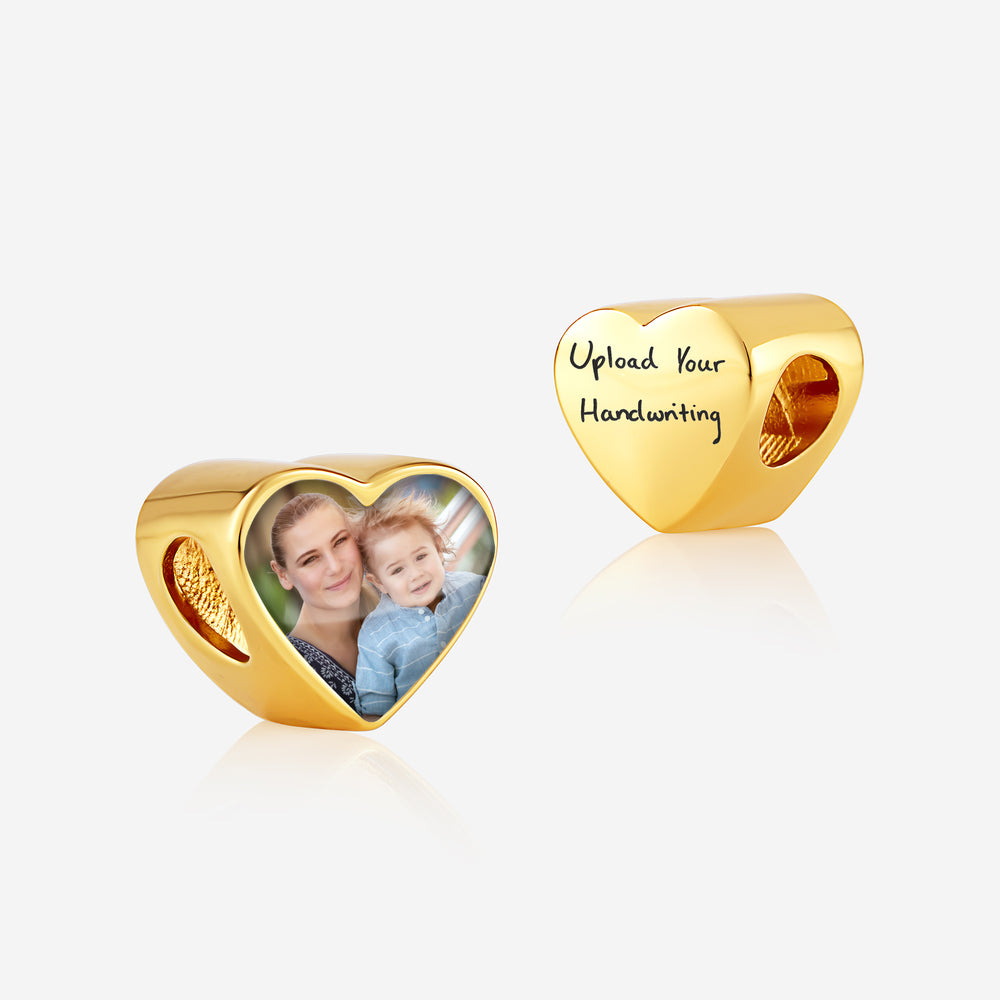 Gold Handwriting Photo Charm | Photo Charms | Featherlings UK