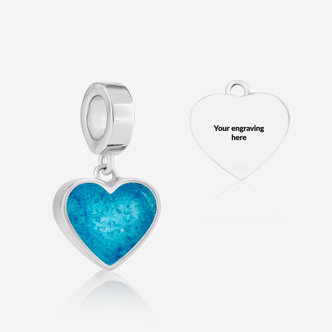 Heart Dangle Ashes Charm | Ashes Charms | Featherlings UK