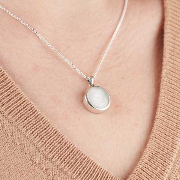 Large Round Breast Milk Necklace | Breast Milk Necklace | Featherlings UK