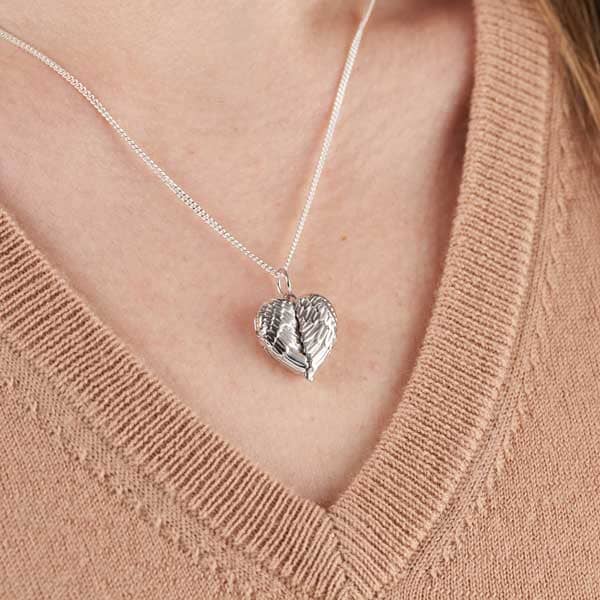 Angel Wings Ashes Locket | Ashes Necklace | Featherlings UK