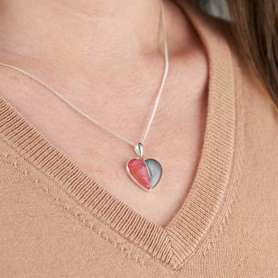 Double Ashes Heart Necklace | Ashes Necklace | Featherlings UK