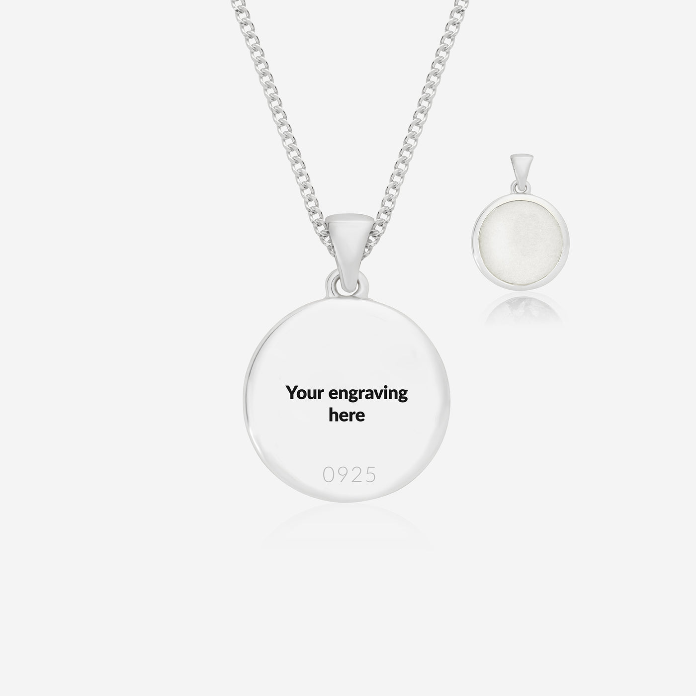 Large Round Breast Milk Necklace | Breast Milk Necklace | Featherlings UK
