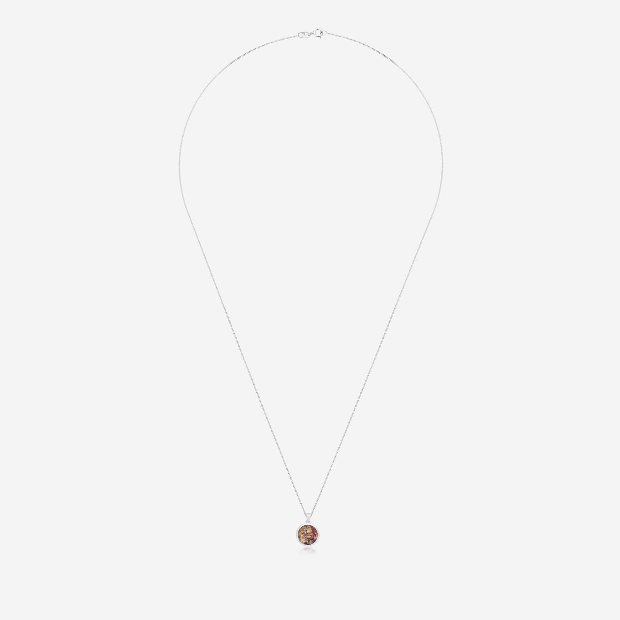 Large Flower Silver Necklace | Dried Flower Jewellery | Featherlings UK