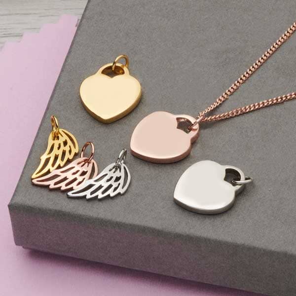 Gold Heart Handwriting Necklace | Handwriting | Featherlings UK