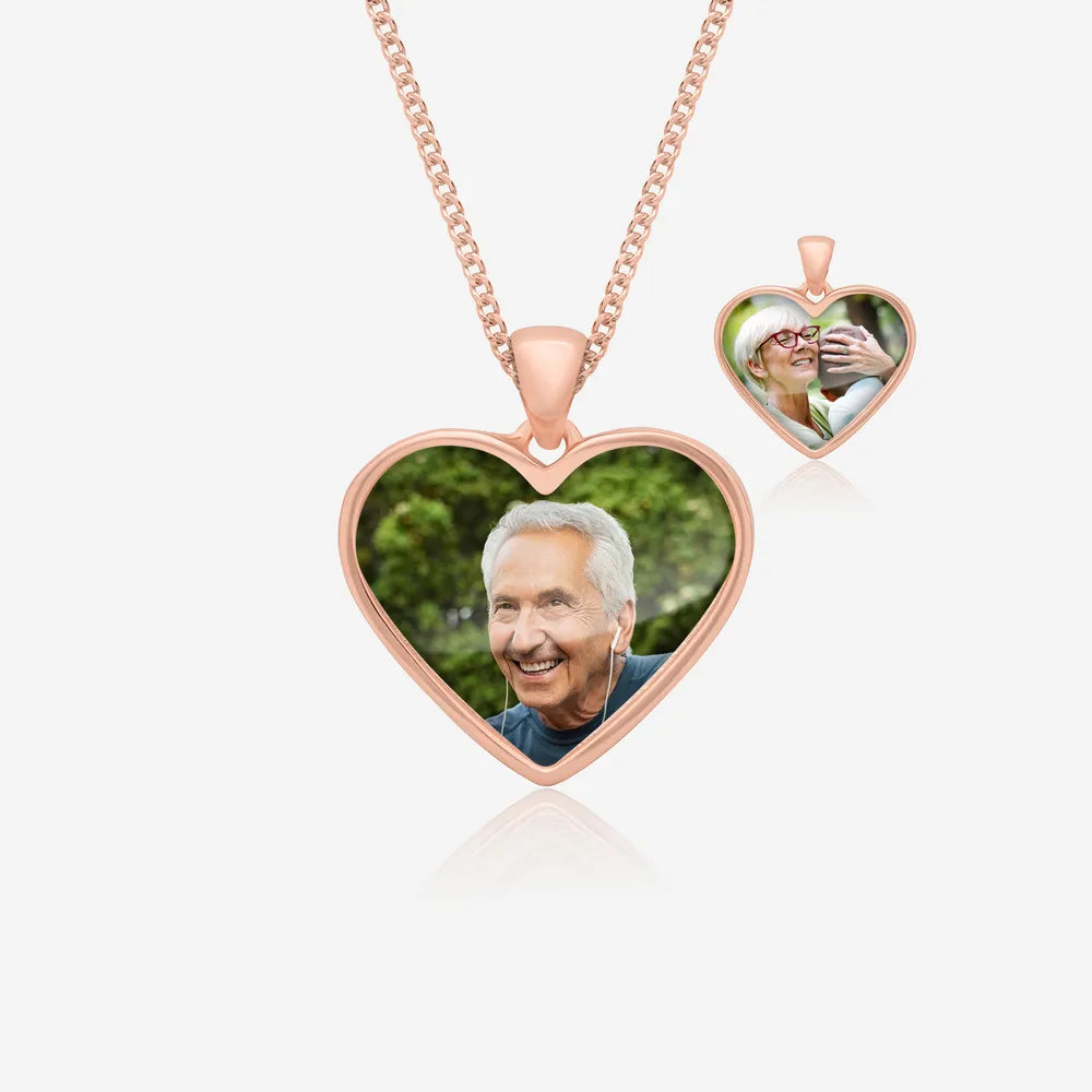 Rose Double Photo Necklace | Photo Locket | Featherlings UK