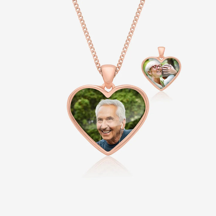 Rose Double Photo Necklace | Photo Locket | Featherlings UK