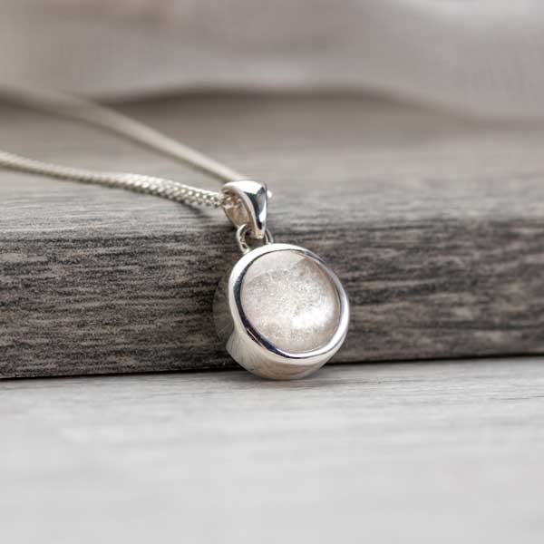 Small Round Breast Milk Necklace | Breast Milk Necklace | Featherlings UK