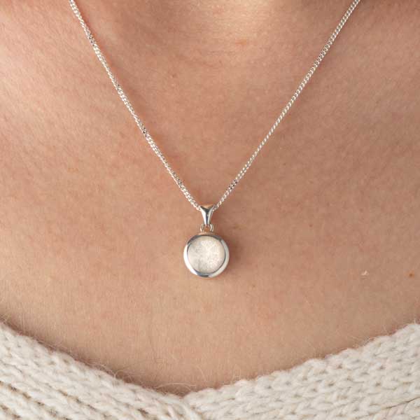 Small Round Breast Milk Necklace | Breast Milk Necklace | Featherlings UK