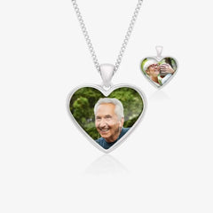 Silver Double Photo Necklace | Photo Necklace | Featherlings UK