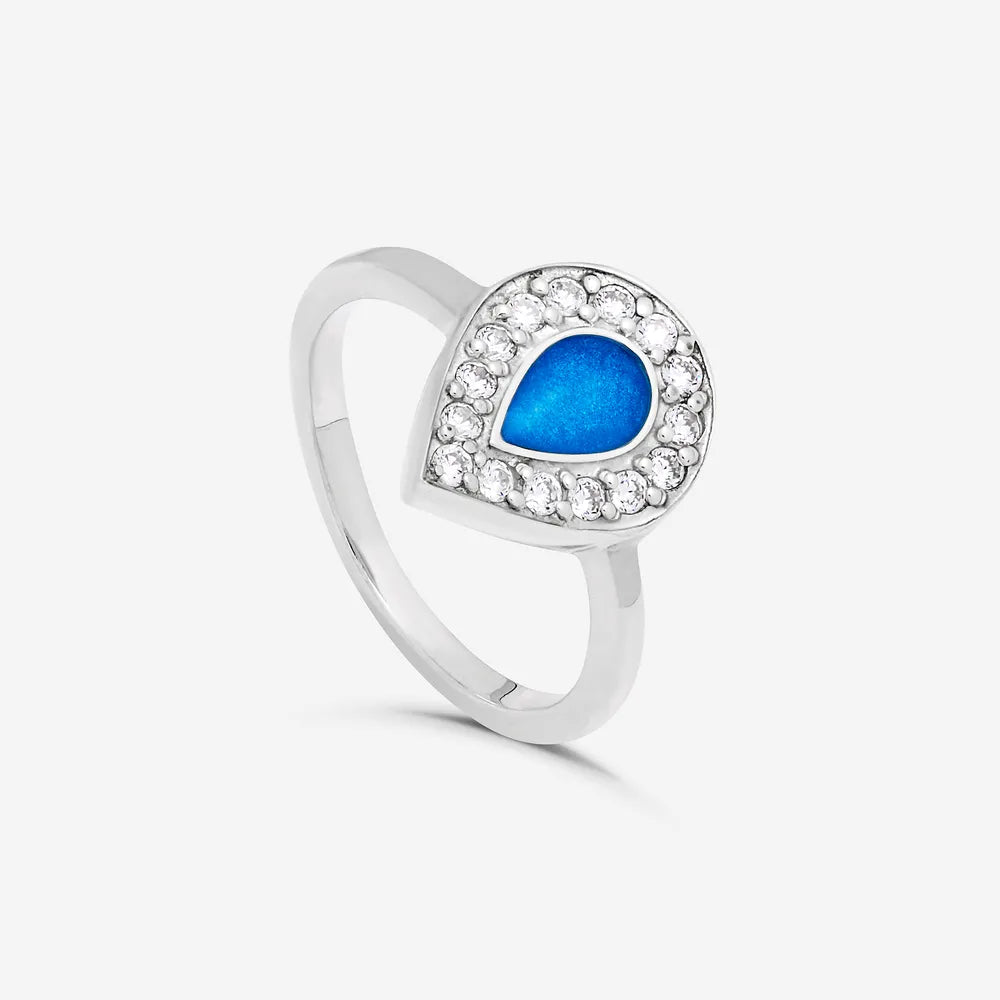 Crystal Tear Ashes Ring | Ashes Rings | Featherlings UK
