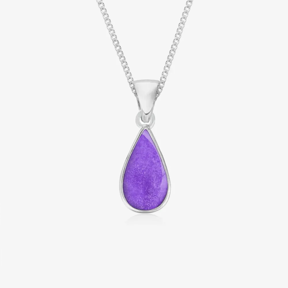 Tear Drop Ashes Necklace | Ashes Pendant | Featherlings UK