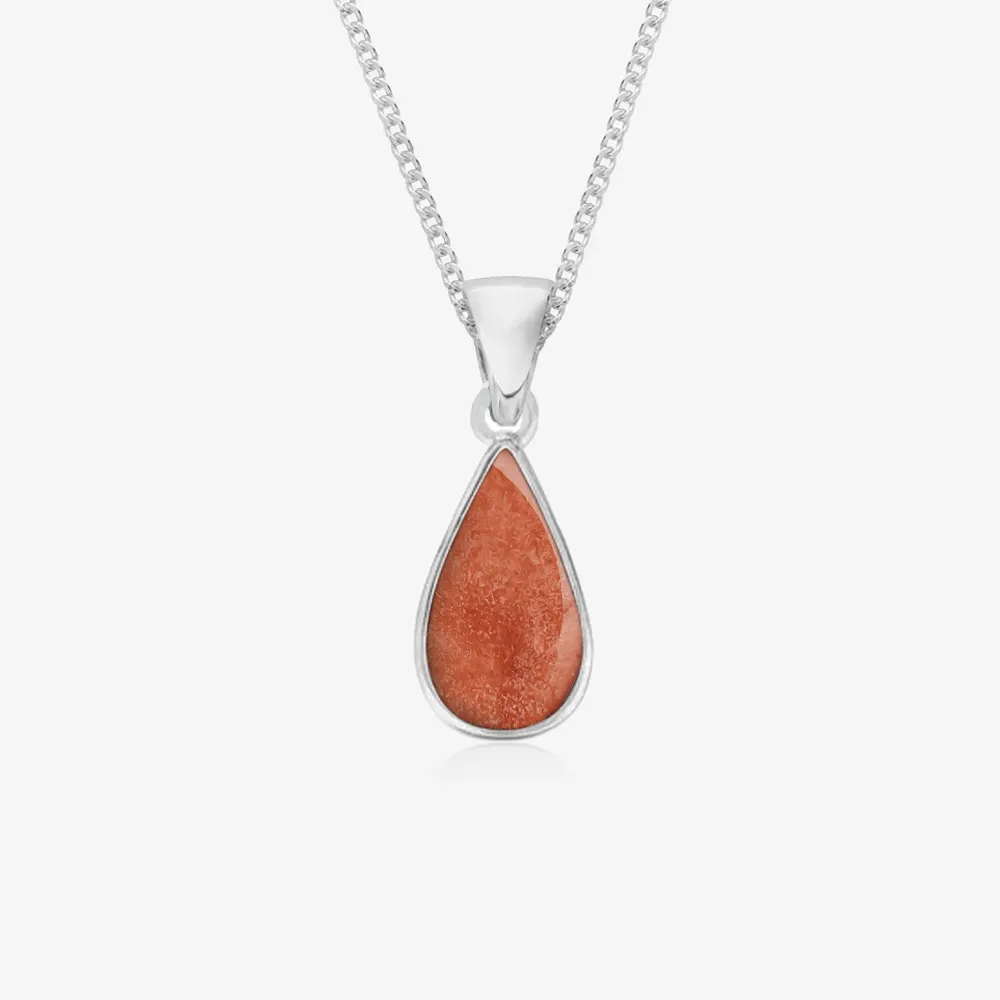 Tear Drop Ashes Necklace | Ashes Pendant | Featherlings UK