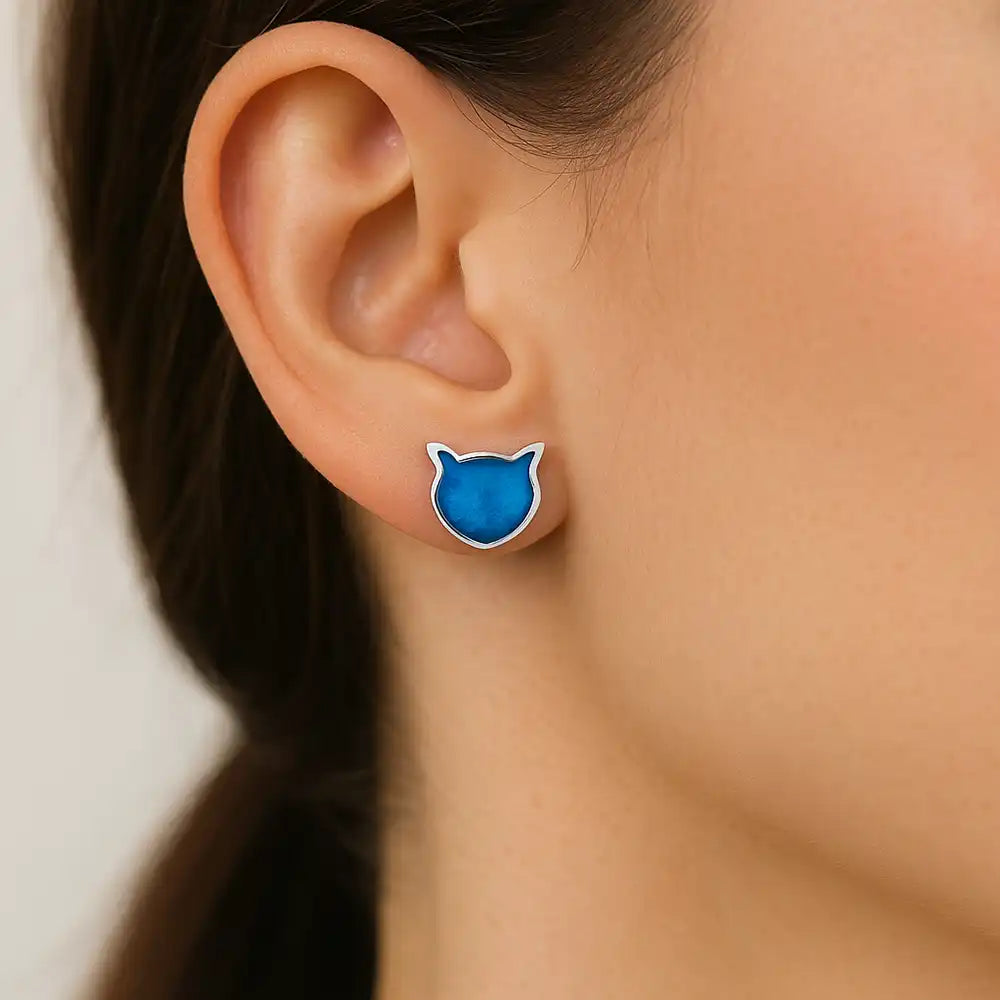 Cat Ashes or Fur Earrings | Ashes Earrings | Featherlings UK