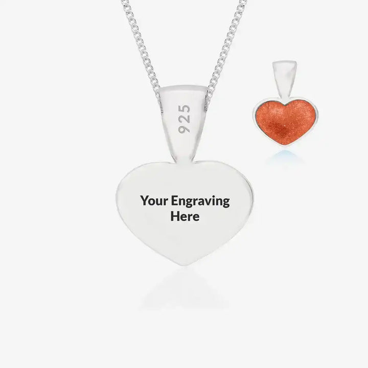 Love Heart Ashes Necklace | Ashes Pendant | Featherlings UK