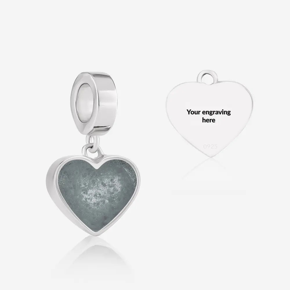 Heart Dangle Ashes Charm | Ashes Charms | Featherlings UK
