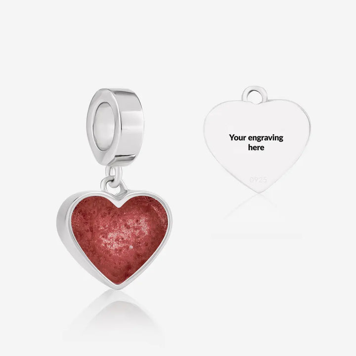 Heart Dangle Ashes Charm | Ashes Charms | Featherlings UK