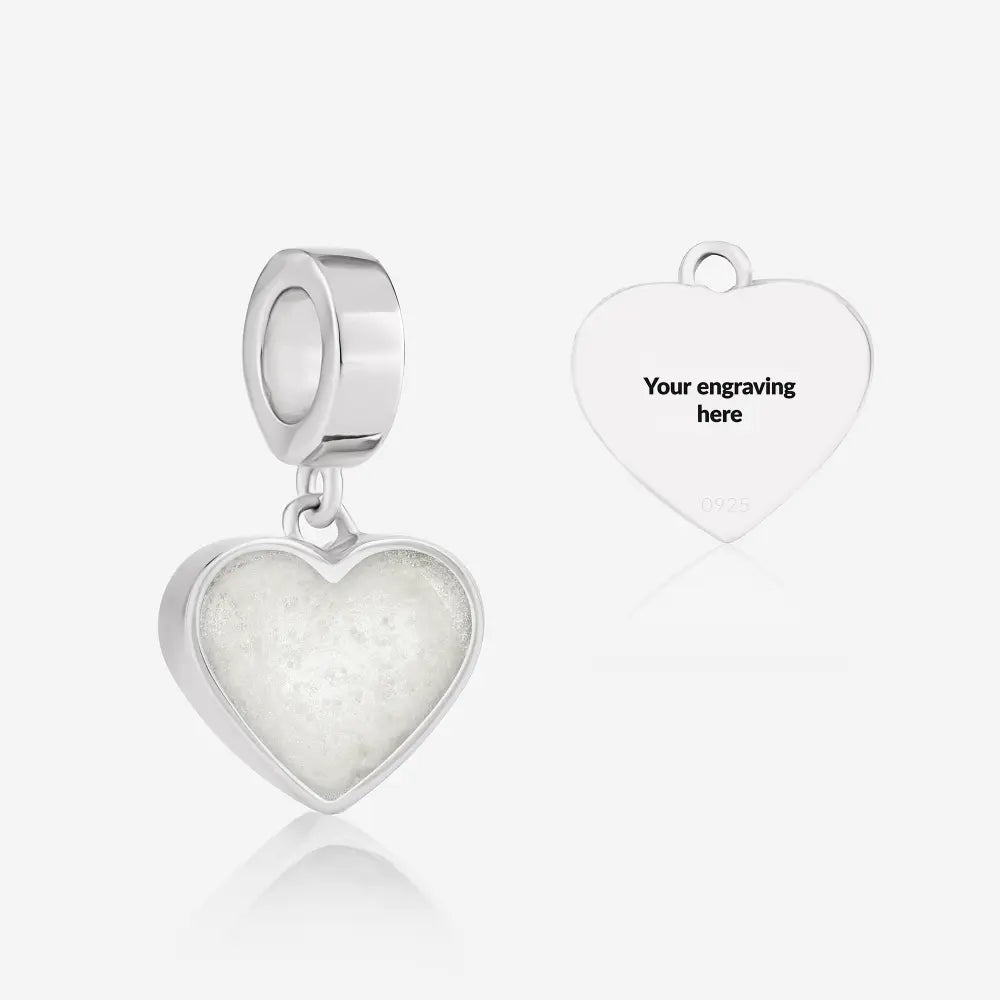 Heart Dangle Ashes Charm | Ashes Charms | Featherlings UK