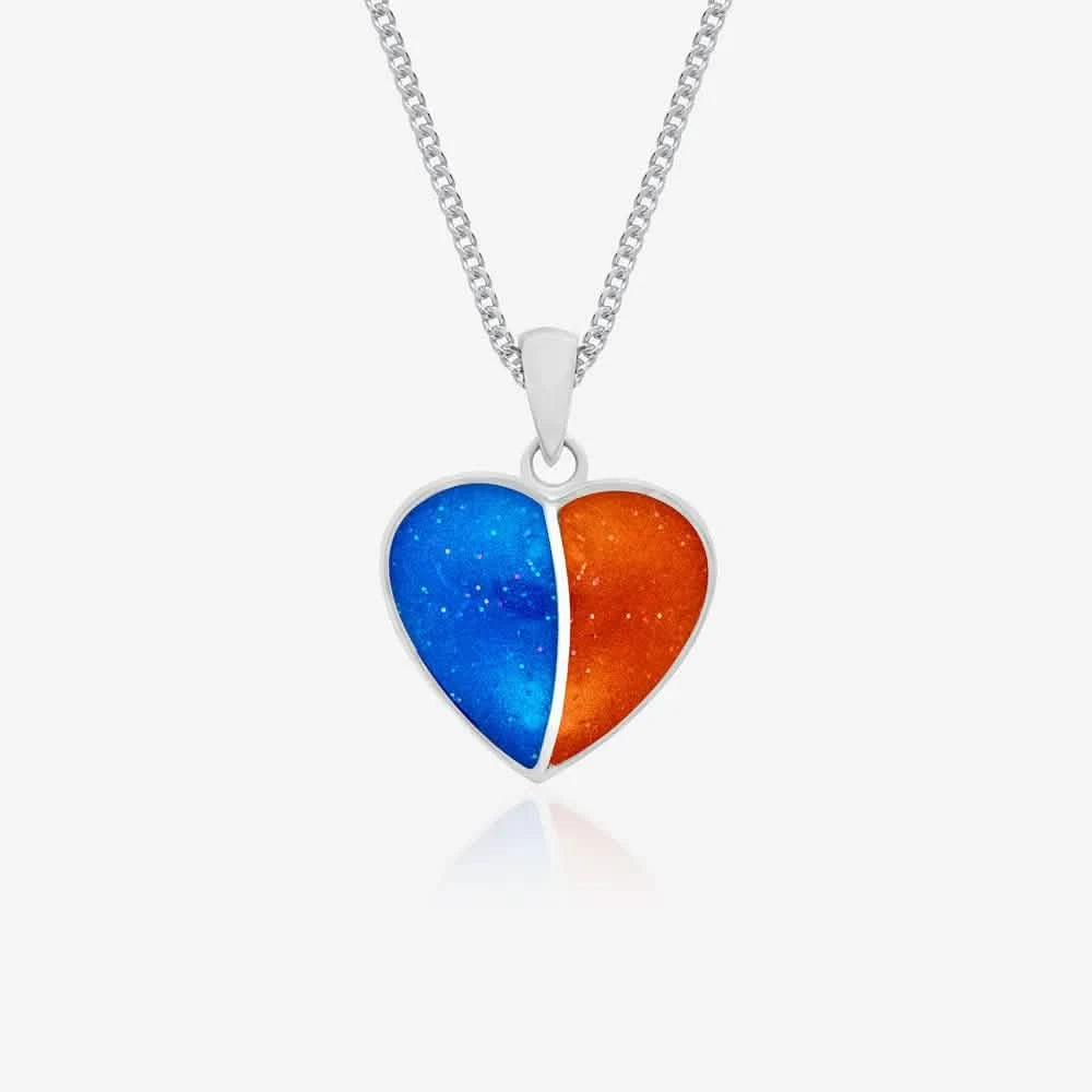 Double Ashes Heart Necklace | Ashes Necklace | Featherlings UK