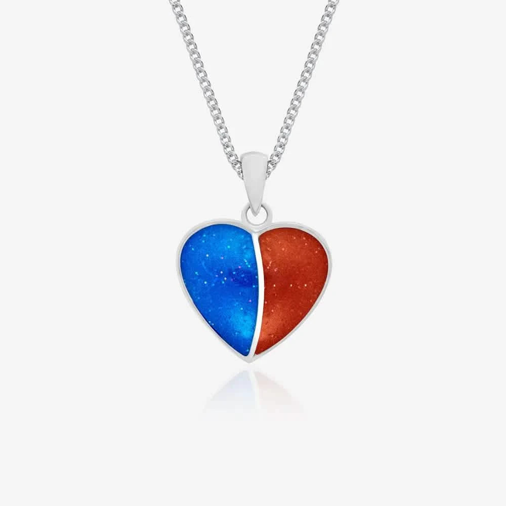 Double Ashes Heart Necklace | Ashes Necklace | Featherlings UK