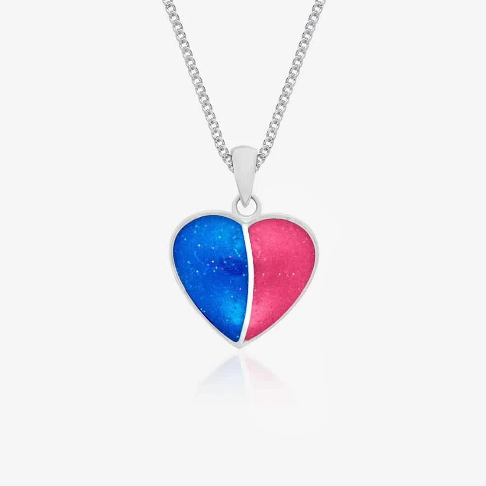Double Ashes Heart Necklace | Ashes Necklace | Featherlings UK