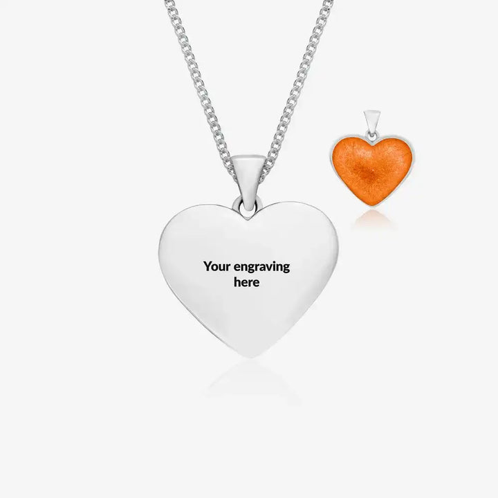 Silver Engraved Ashes Necklace | Ashes Pendant | Featherlings UK
