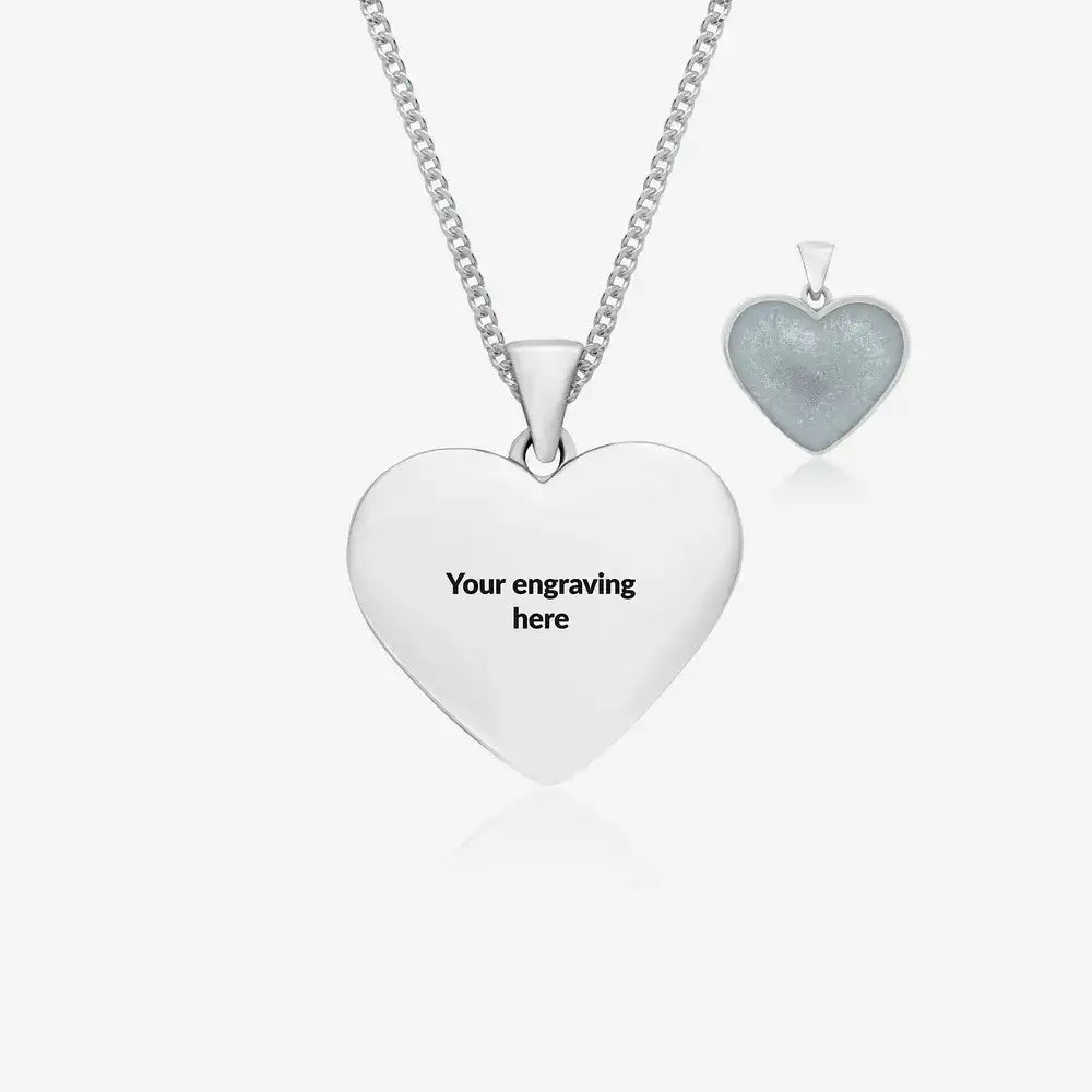 Silver Engraved Ashes Necklace | Ashes Pendant | Featherlings UK