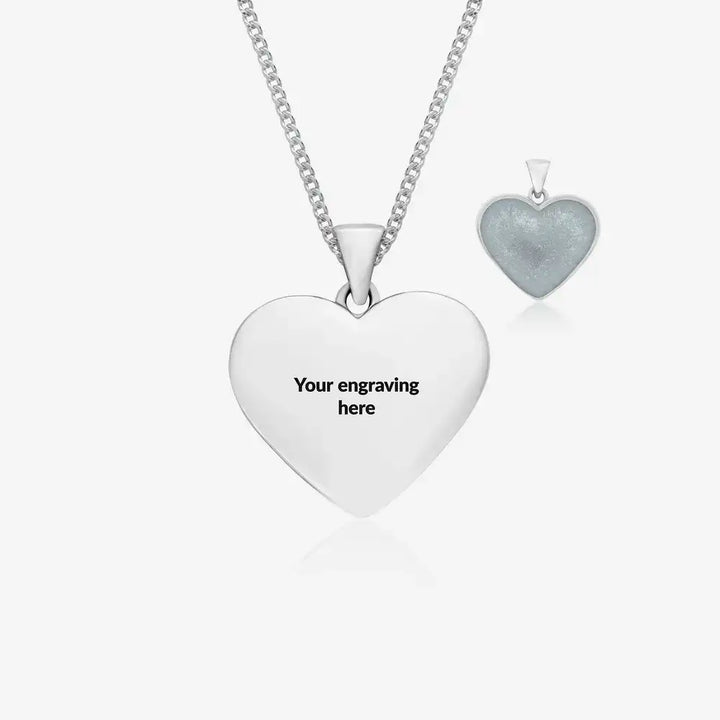 Silver Engraved Ashes Necklace | Ashes Pendant | Featherlings UK