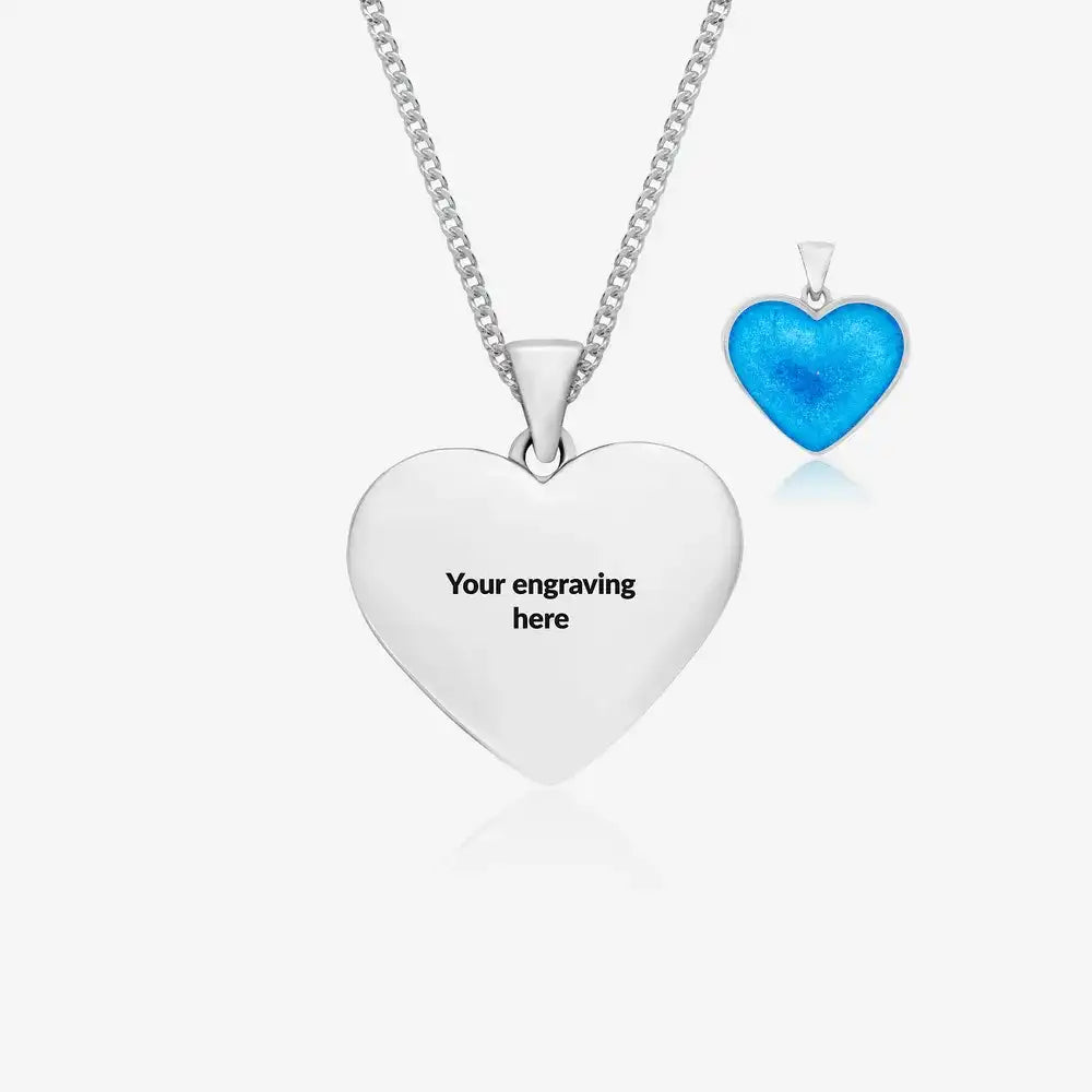 Silver Engraved Ashes Necklace | Ashes Pendant | Featherlings UK