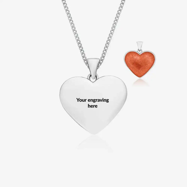 Silver Engraved Ashes Necklace | Ashes Pendant | Featherlings UK