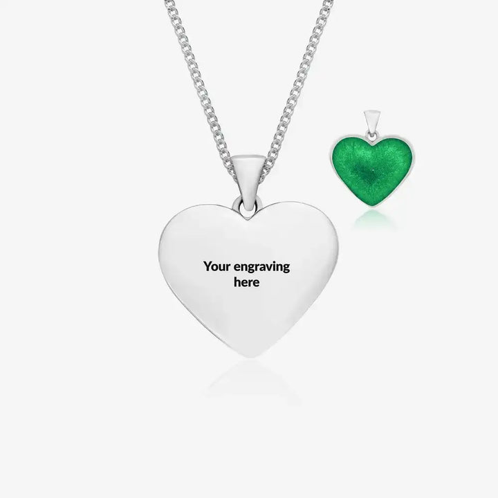 Silver Engraved Ashes Necklace | Ashes Pendant | Featherlings UK