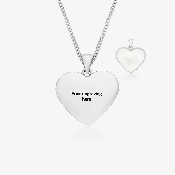 Silver Engraved Ashes Necklace | Ashes Pendant | Featherlings UK