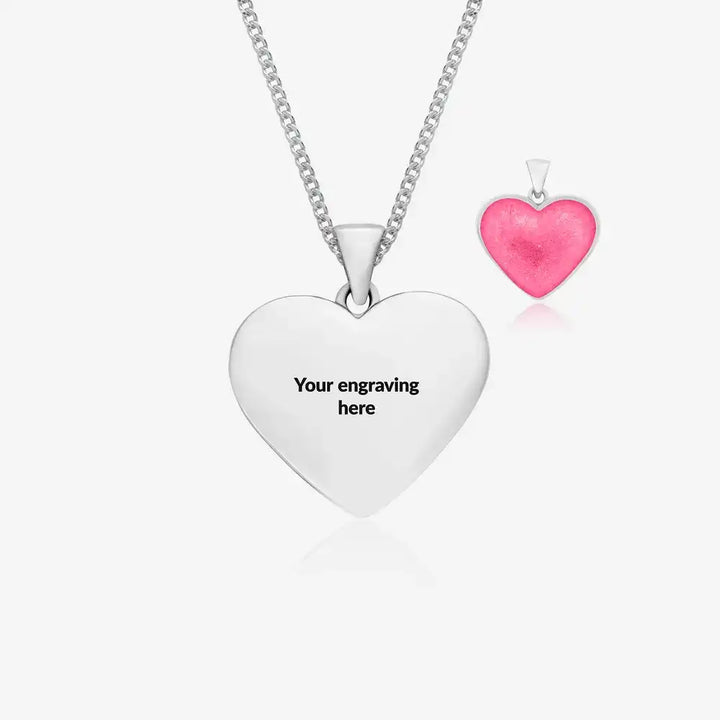 Silver Engraved Ashes Necklace | Ashes Pendant | Featherlings UK